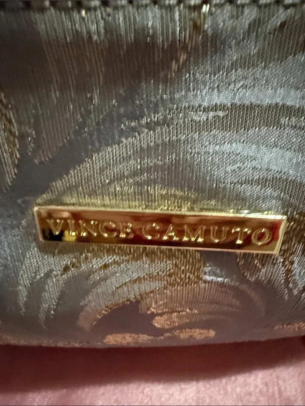 Vince Camuto Metallic Floral Jacquard Pouch